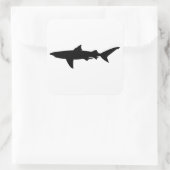 Shark silhouet vierkante sticker (Tas)