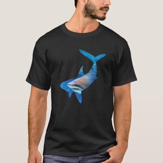 Shark Silhouette 01 Mannen Volwassenen : T-shirt (Voorkant)
