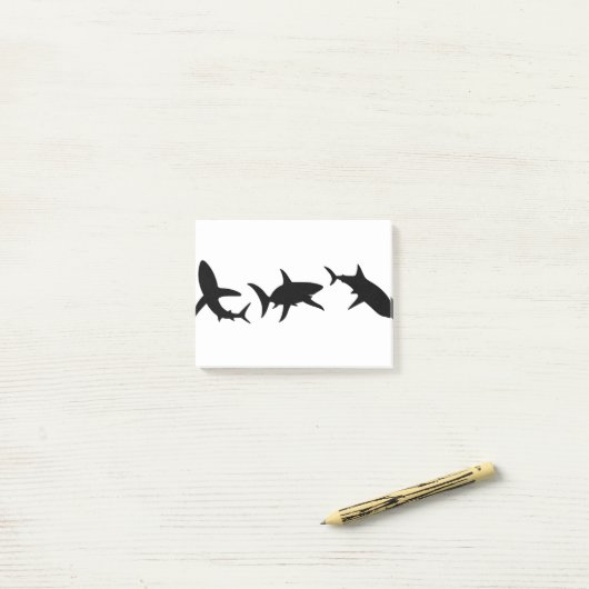 Shark Silhouette Post-it® Notes (Op bureau)
