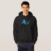 Shark Silhouette   Sharks    1 Hoodie (Voorkant volledig)