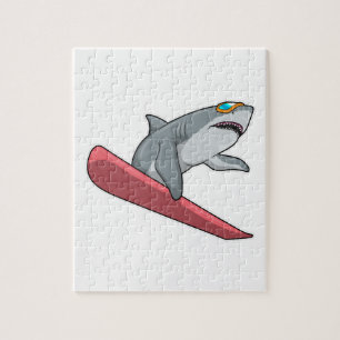 Shark Snowboarder Snowboard Legpuzzel