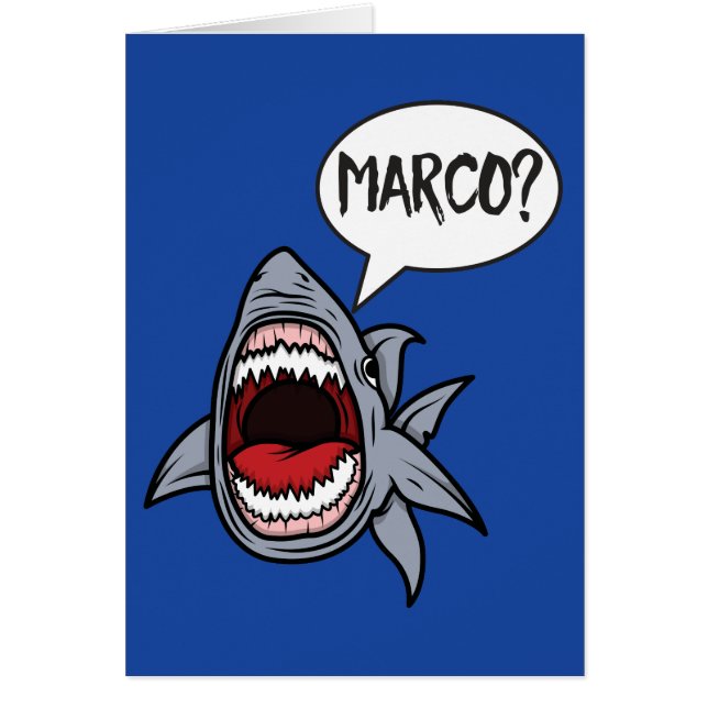 Shark Speel Marco Polo Funny Card (Voorkant)
