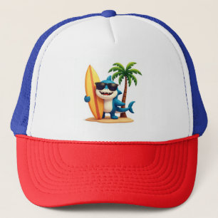 Shark Style 🦈 Casquette Surf avec dessin animé Tr