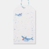 Shark Summer Party Splash Birthday Bash Dank je Cadeaulabel (Achterkant)