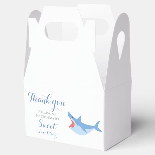 Shark Summer Party Splish Splash Birthday Bash Bedankdoosjes (Geopend)