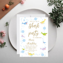 Shark Summer Party Splish Splash Birthday Bash