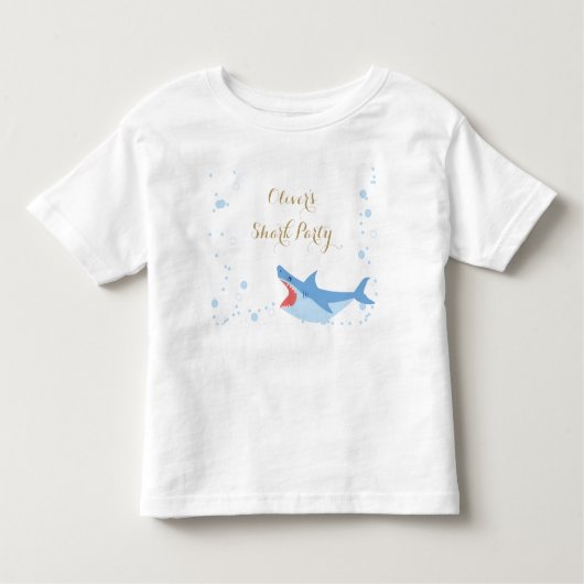 Shark Summer Party Splish Splash Birthday Bash Kinder Shirts (Voorkant)