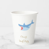 Shark Summer Party Splish Splash Birthday Bash Papieren Bekers (Voorkant)