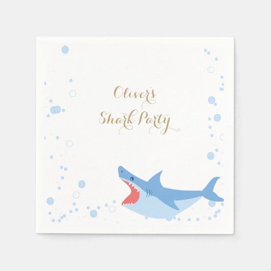 Shark Summer Party Splish Splash Birthday Bash Servet (Voorkant)
