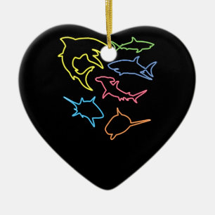 Shark Symbol - Cute Shark Lovers Gifts Keramisch Ornament