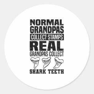Shark Teeth Collector Gifts   Shark Tooth Hobby Ronde Sticker