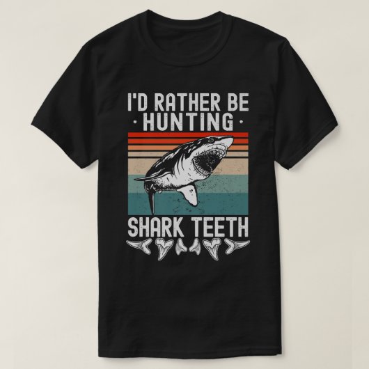 Shark Teeth ID verzamelt liever T-shirt van haaien (Design voorkant)