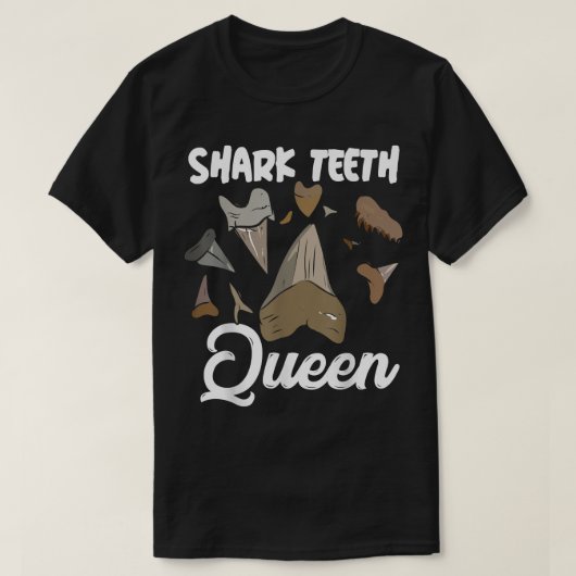 Shark Teeth Queen Shark Teeth Collecting T-shirt (Design voorkant)