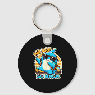 Shark Terug naar School Funny Cartoon Shirt Boys G Sleutelhanger