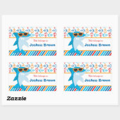 Shark Terug naar School Gepersonaliseerde Labels (Vel)