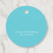 Shark Theme Birthday Party Bedankjes Labels (Achterkant)