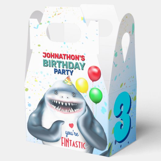 Shark Theme Kinderen van Birthday Bedankdoosjes (Geopend)