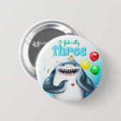 Shark Theme Kinderen van Birthday Ronde Button 5,7 Cm (Voorkant /achterkant)