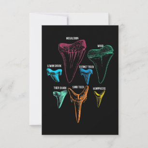 Shark Tooth Hunting - Crazy Shark Gifts Bedankkaart