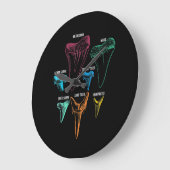 Shark Tooth Hunting - Crazy Shark Gifts Grote Klok (Hoek)