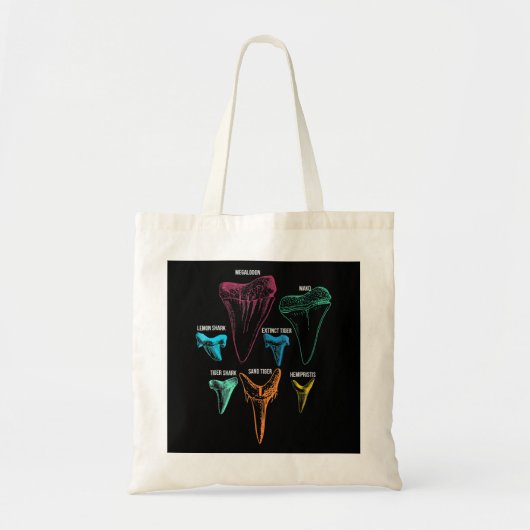Shark Tooth Hunting - Crazy Shark Gifts Tote Bag (Voorkant)