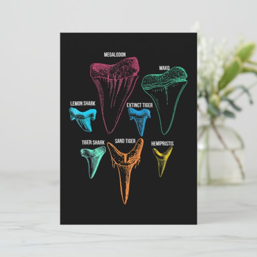 Shark Tooth Hunting Identity Key Bedankkaart (Staand voorkant)