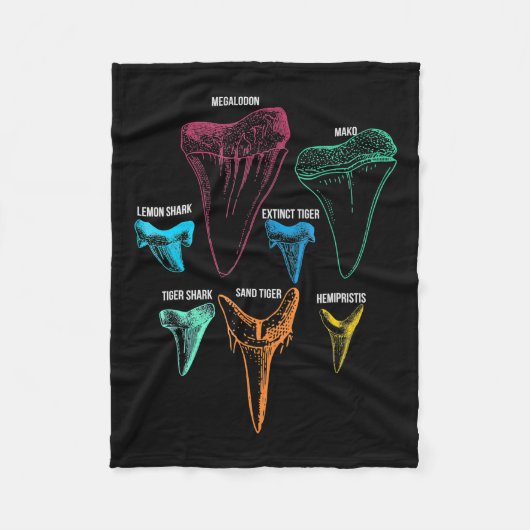 Shark Tooth Hunting Identity Key Fleece Deken (Voorkant)