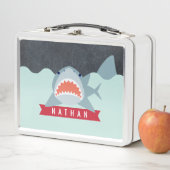 Shark Under the Water Blue Boy Lunch Box (En situation)