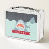 Shark Under the Water Blue Boy Lunch Box (Dos)