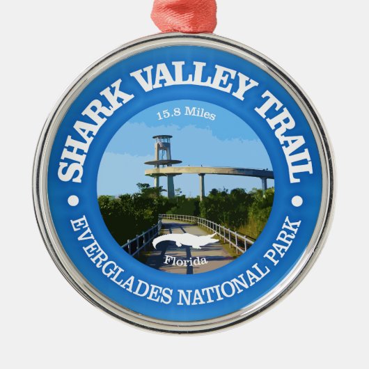 Shark Valley (fietsen c) Metalen Ornament (Voorkant)