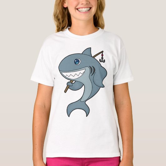 Shark Vist Fisher Finshing rod T-shirt (Voorkant)