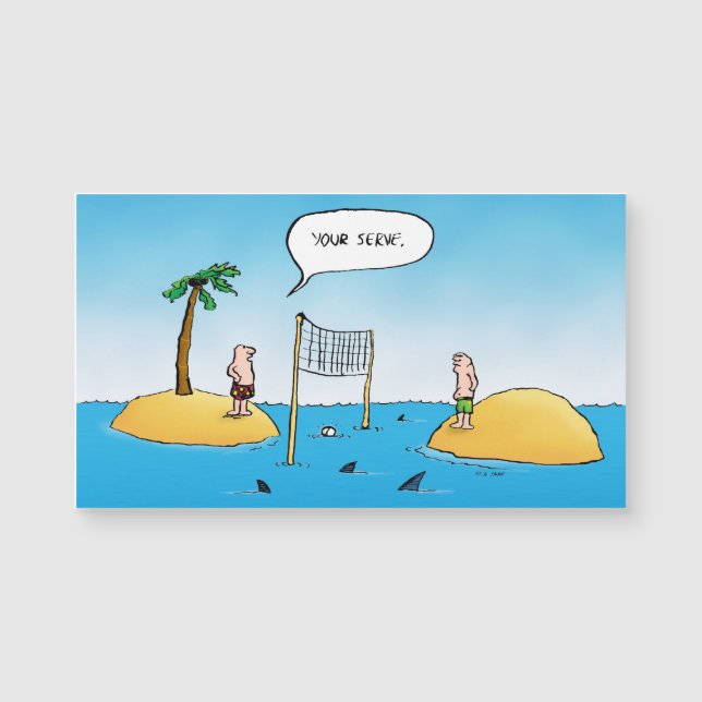 Shark Volleyball Funny Cartoon (Voorkant)