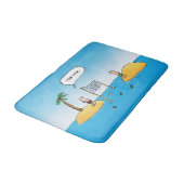 Shark Volleyball Funny Cartoon Badmat (Gekanteld)