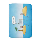 Shark Volleyball Funny Cartoon Badmat (Voorkant Verticaal)