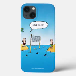 Shark Volleyball Funny Cartoon iPhone 13 Hoesje