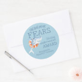 Shark voor je angsten beginners zwemprijs ronde sticker (Envelop)