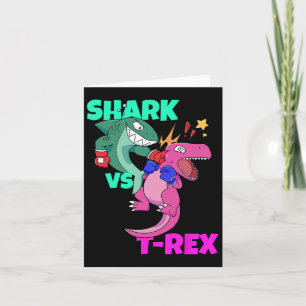 Shark Vs Dinosaur T rex boxing handschoenen voor k Kaart