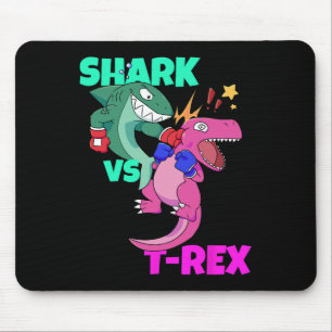 Shark Vs Dinosaur T rex boxing handschoenen voor k Muismat