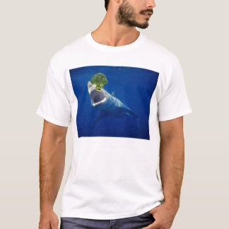 Shark vs Eviloccoli T-shirt