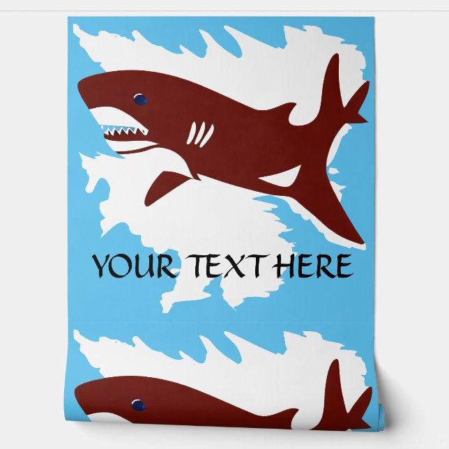 Shark Wallpaper Bewerk Tekst personaliseren Behang (Afrollen)