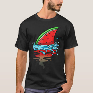 Shark Watermelon Lover Fish Summer Fruit Slice See T-shirt