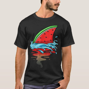 Shark Watermelon Lover Fish Summer Fruit Slice T-shirt