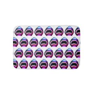 Shark Waterverf Roze Paarse illustratie Badmat