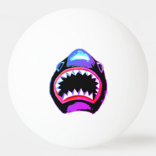 Shark Waterverf Roze Paarse illustratie Pingpongballen