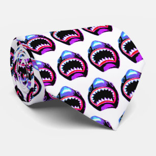 Shark Waterverf Roze Paarse illustratie Stropdas