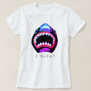 Shark Waterverf Roze Paarse illustratie T-shirt