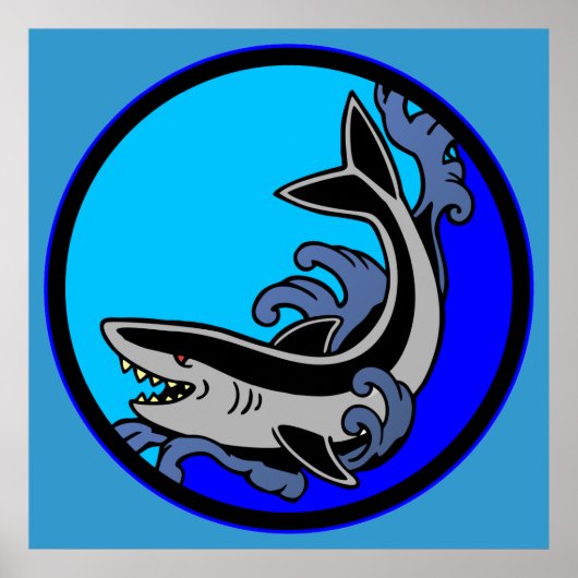 Shark Waves Poster (Voorkant)