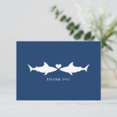 Shark Wedding Bedankkaart (Staand voorkant)
