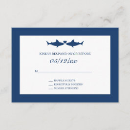 Shark Wedding RSVP Enclosure Card Informatiekaartje