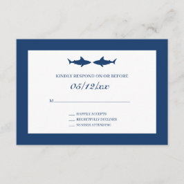 Shark Wedding RSVP Enclosure Card Informatiekaartje